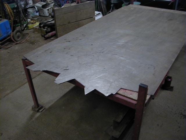 3mm sheet, welding table top